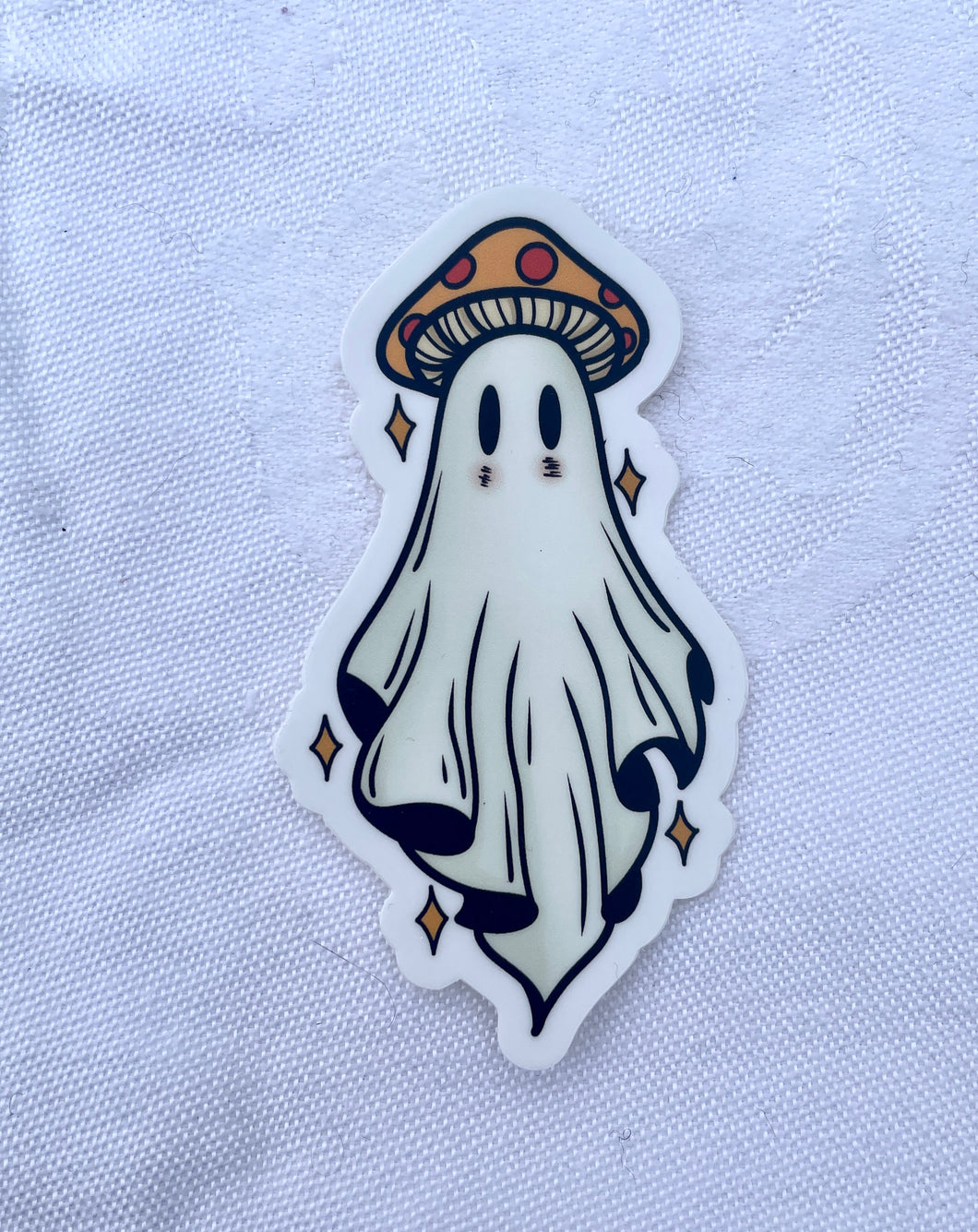 Mushroom ghost sticker