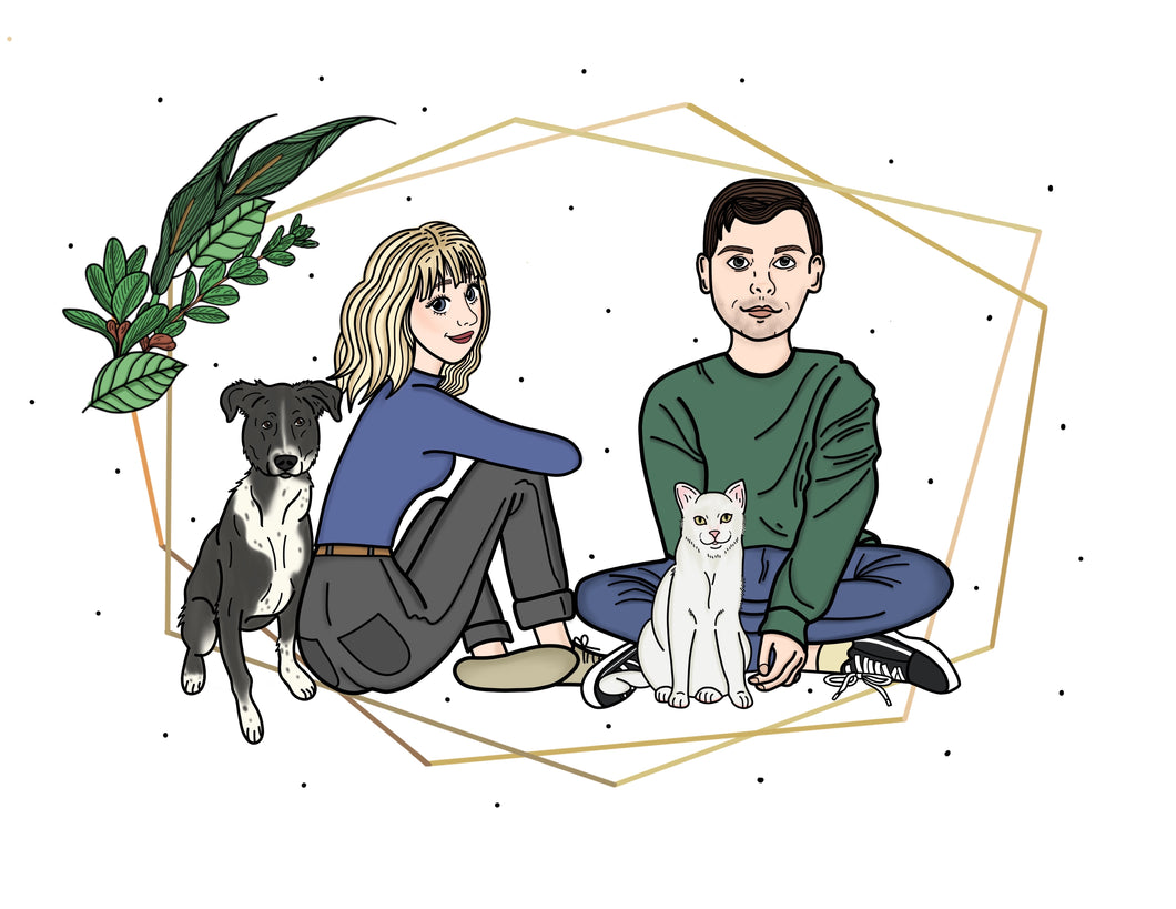 Two people + pets